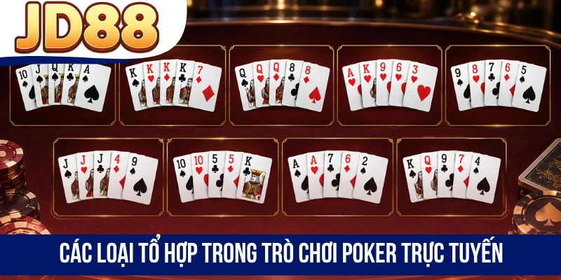 Các loại tổ hợp trong trò chơi Poker trực tuyến
